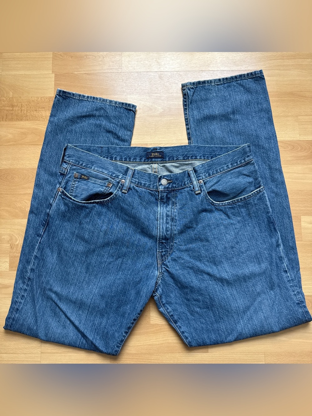 Ralph Lauren Hampton Relaxed Straight Denim Jeans Mens Size 36x34